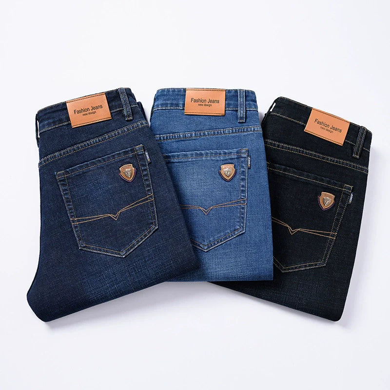 Classic Denim Jeans – Dark Wash Straight-Leg Everyday Fit