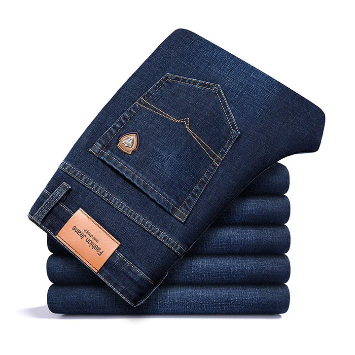 Classic Denim Jeans – Dark Wash Straight-Leg Everyday Fit