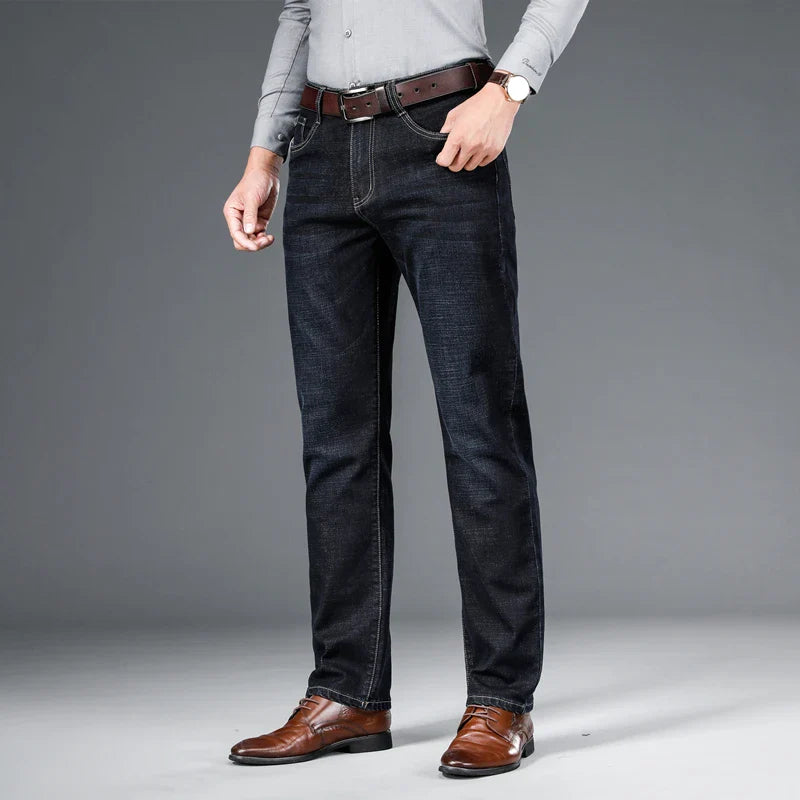 Classic Denim Jeans – Dark Wash Straight-Leg Everyday Fit