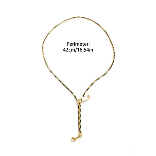 Zip Necklace – Minimalist Zipper Chain Jewelry for Modern Everyday Style