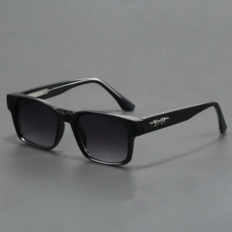 Men’s Square Frame Sunglasses – Classic Tinted Lenses with Free Case