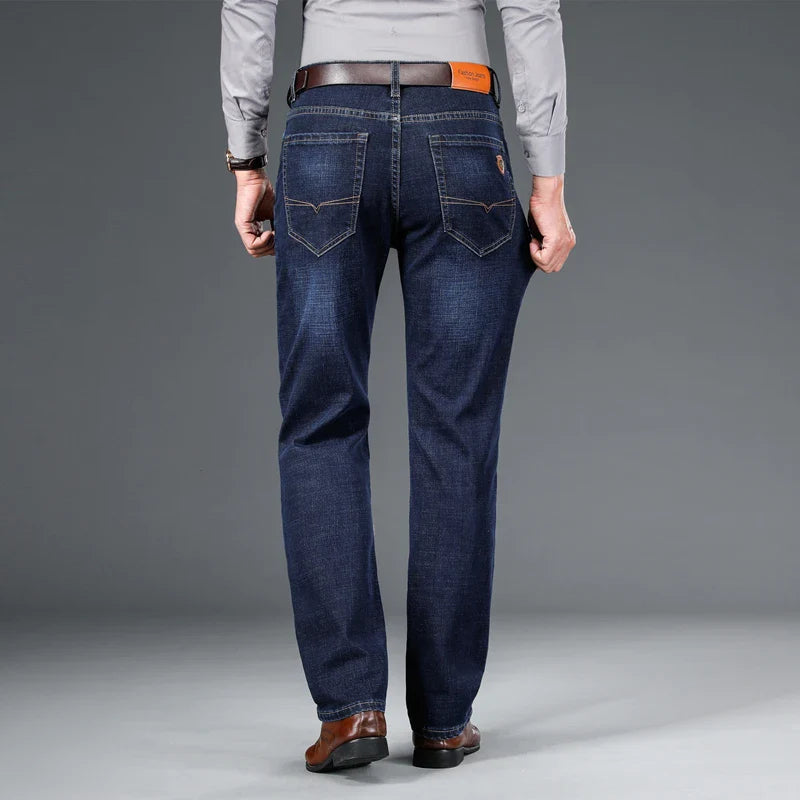 Classic Denim Jeans – Dark Wash Straight-Leg Everyday Fit