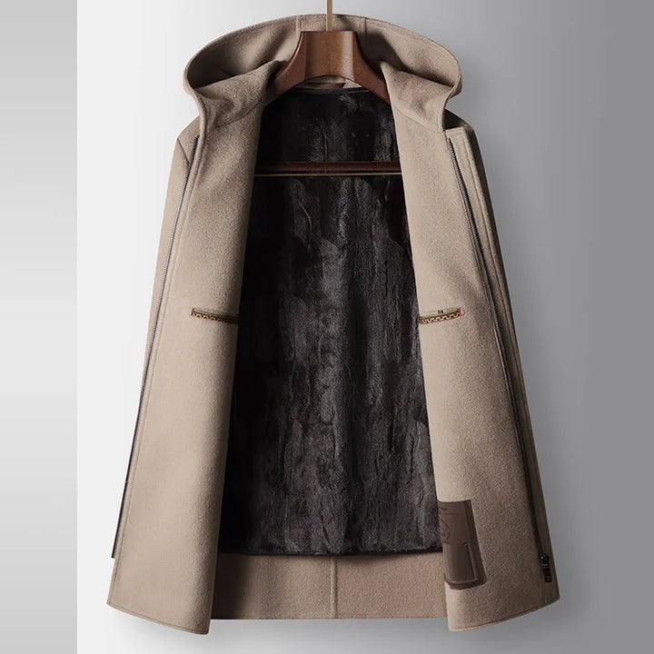 Wool Hooded Coat – Warm Classic Winter Outerwear Jacket for Everyday Style