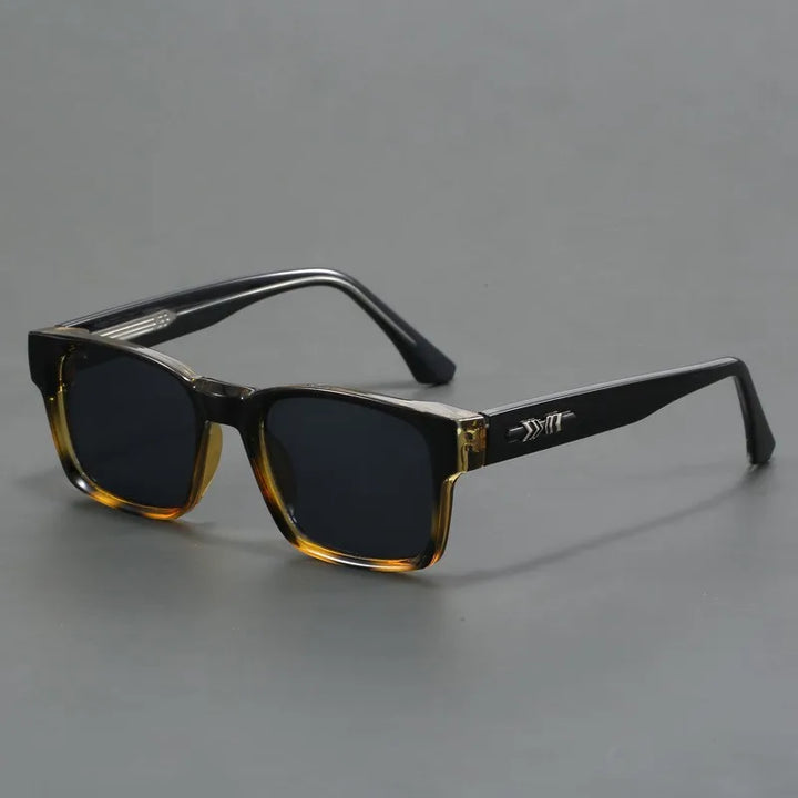 Men’s Square Frame Sunglasses – Classic Tinted Lenses with Free Case
