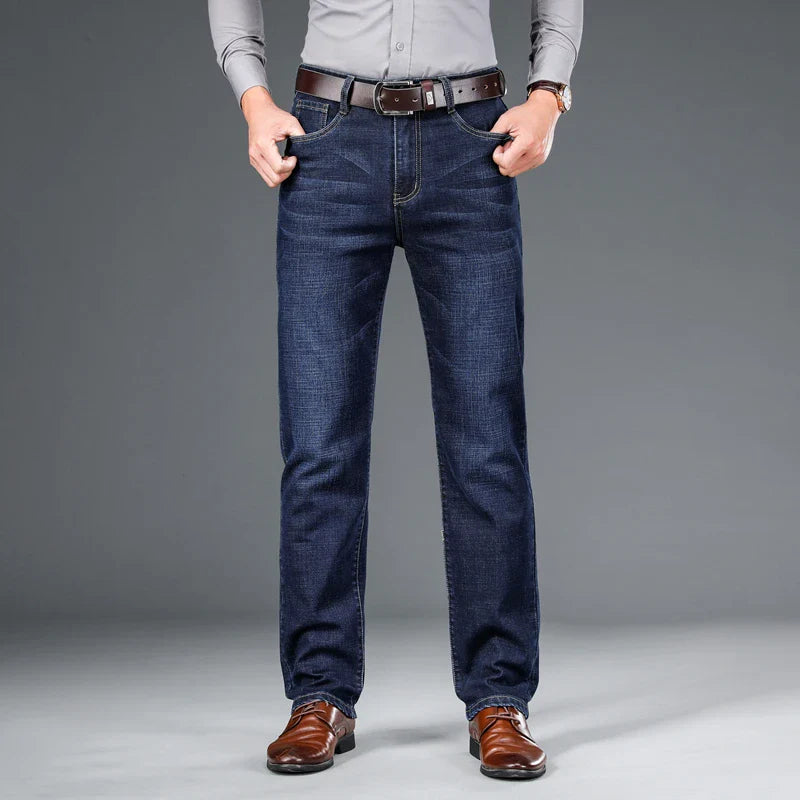 Classic Denim Jeans – Dark Wash Straight-Leg Everyday Fit