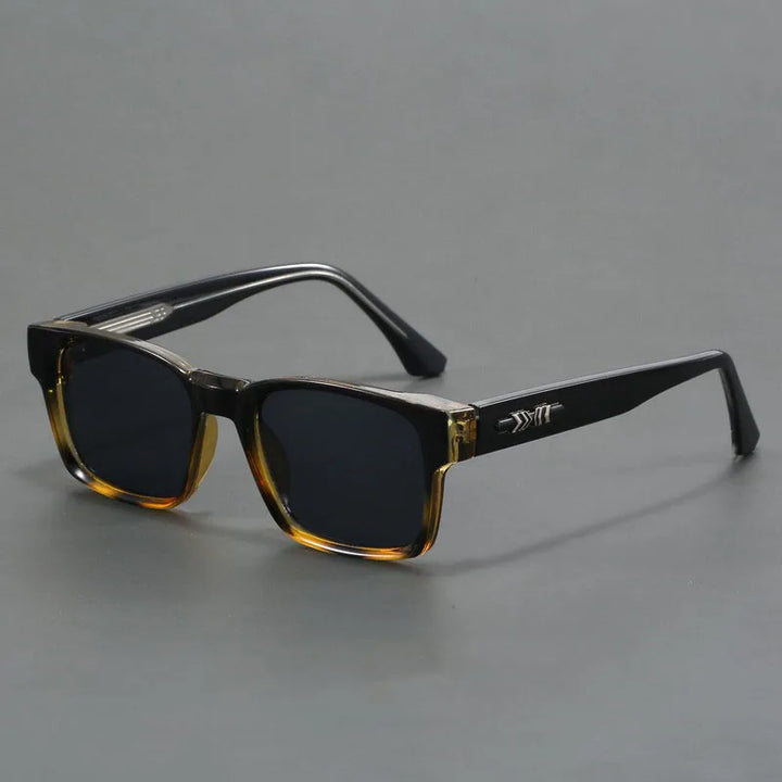 Men’s Square Frame Sunglasses – Classic Tinted Lenses with Free Case