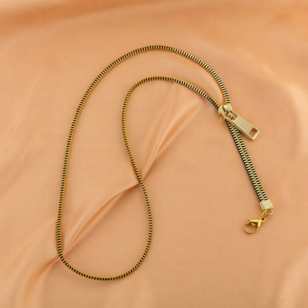 Zip Necklace – Minimalist Zipper Chain Jewelry for Modern Everyday Style