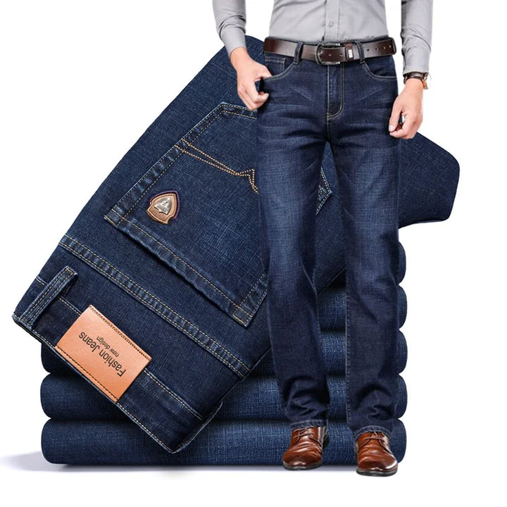 Classic Denim Jeans – Dark Wash Straight-Leg Everyday Fit