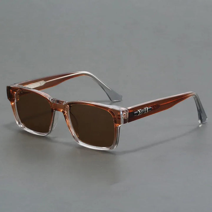 Men’s Square Frame Sunglasses – Classic Tinted Lenses with Free Case