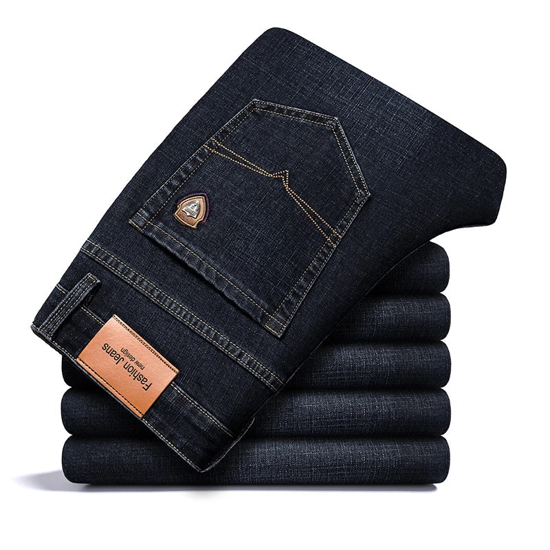 Classic Denim Jeans – Dark Wash Straight-Leg Everyday Fit