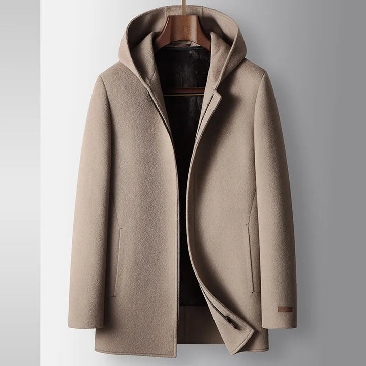 Wool Hooded Coat – Warm Classic Winter Outerwear Jacket for Everyday Style