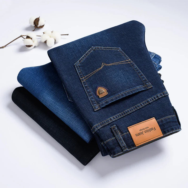 Classic Denim Jeans – Dark Wash Straight-Leg Everyday Fit