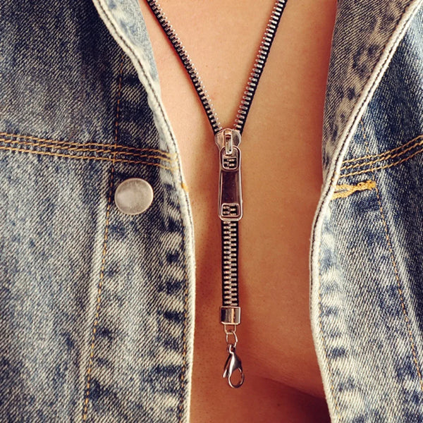 Zip Necklace – Minimalist Zipper Chain Jewelry for Modern Everyday Style