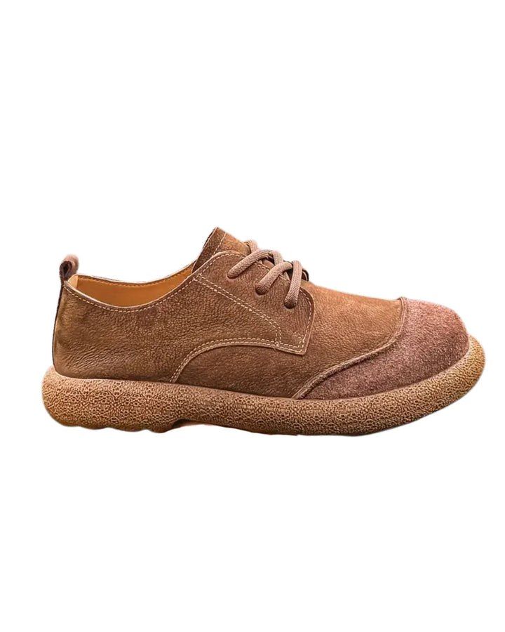 Premium Leather Shoes – Vintage Casual Lace-Up Comfort Sneakers for Men