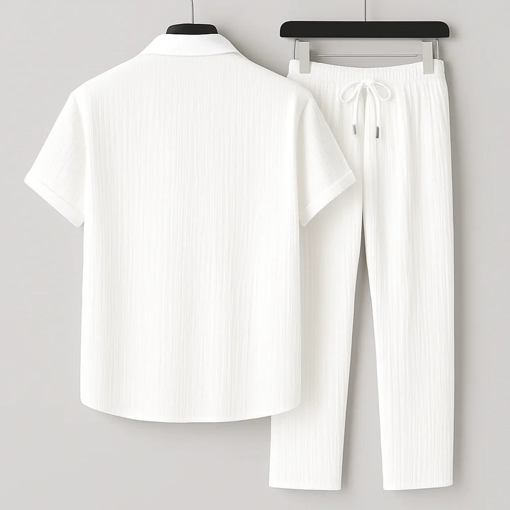 Linen Set – Relaxed Fit Short Sleeve Lounge Outfit