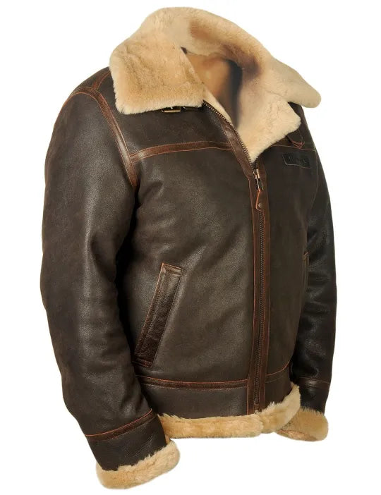 Classic Bomber Jacket – Suede-Style Zip-Up Men’s Outerwear for Warmth