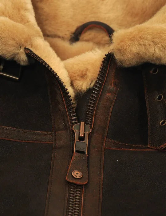 Classic Bomber Jacket – Suede-Style Zip-Up Men’s Outerwear for Warmth