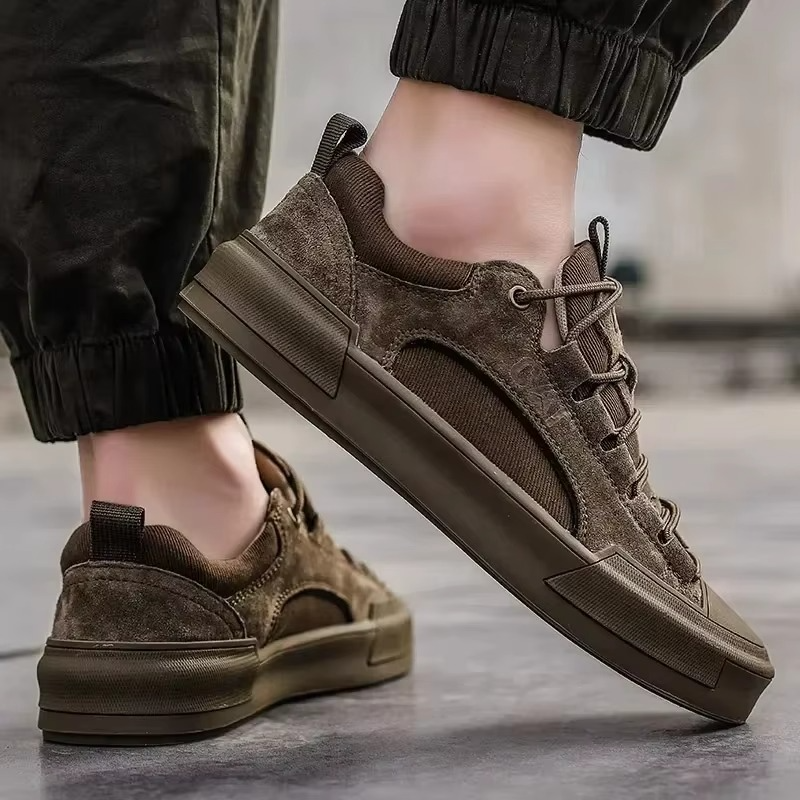 Urban Leather Sneakers – Low-Top Casual Streetwear Shoes