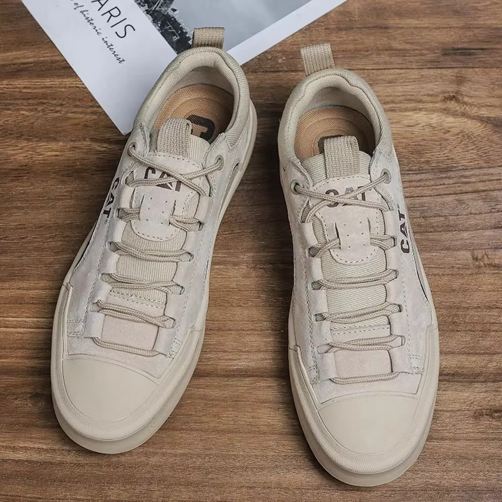 Urban Leather Sneakers – Low-Top Casual Streetwear Shoes