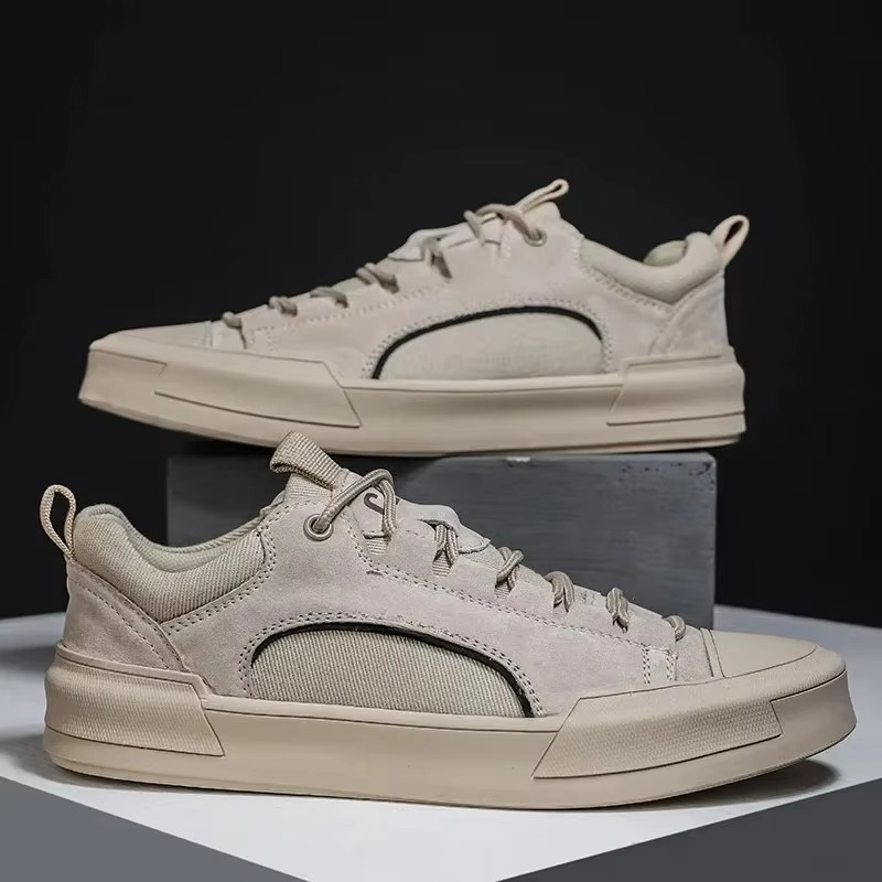 Urban Leather Sneakers – Low-Top Casual Streetwear Shoes