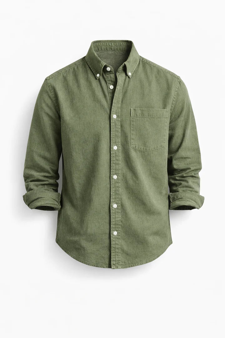 Men’s Button-Up Shirt – Classic Long Sleeve Casual Style
