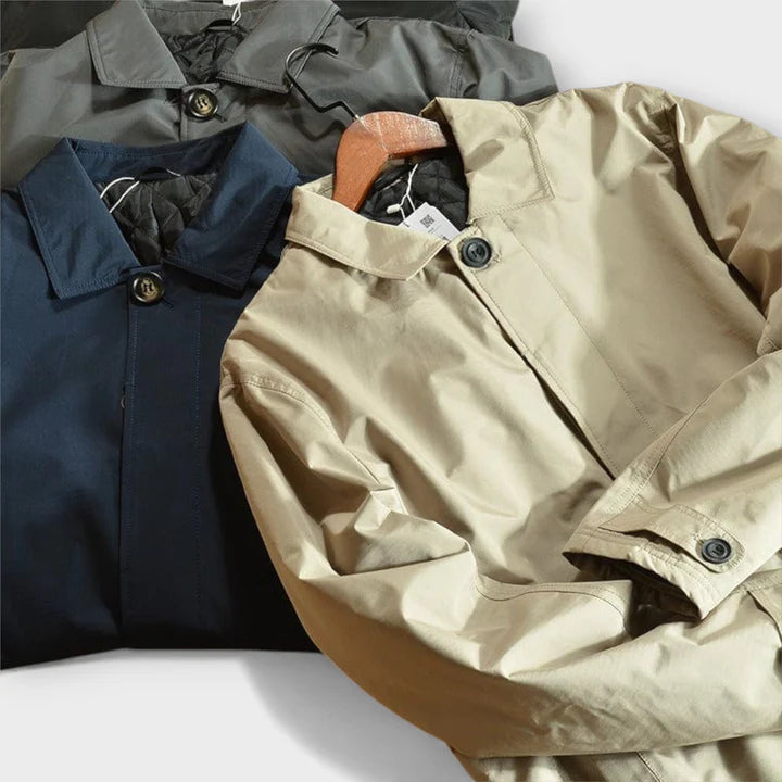 Elegant Trench Coat – Classic Button-Up Outerwear