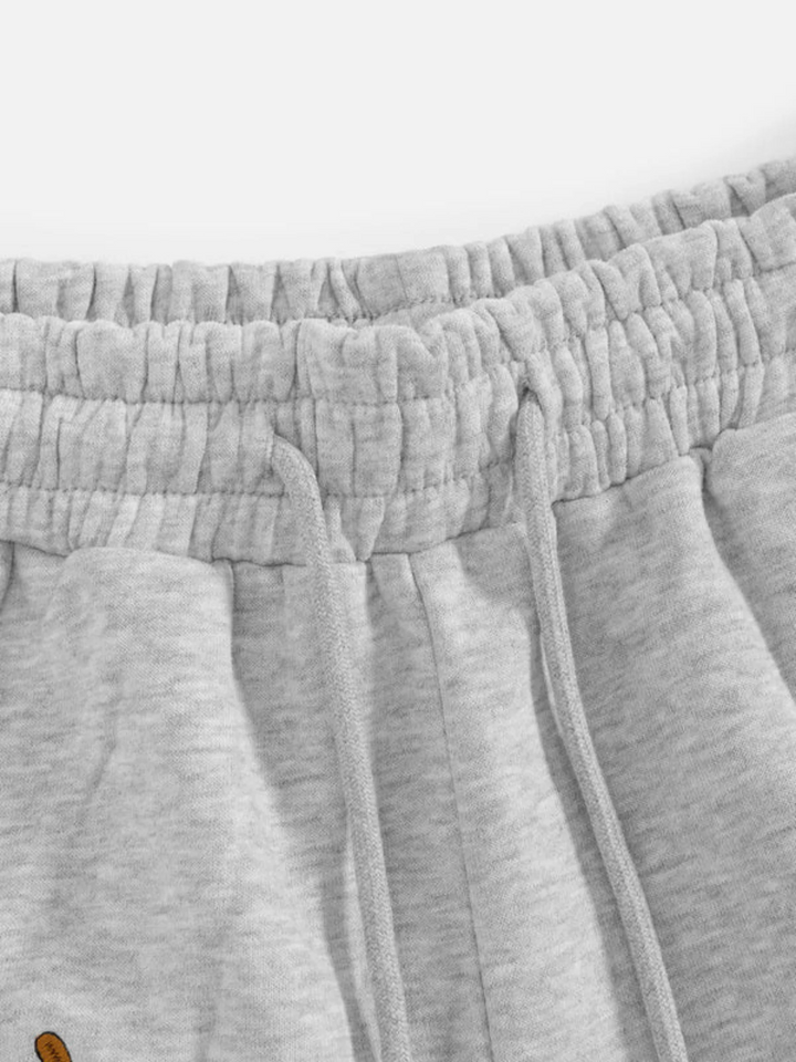 Embroidered Pup Sweatpants – Barrel-Leg Cozy Lounge Fit