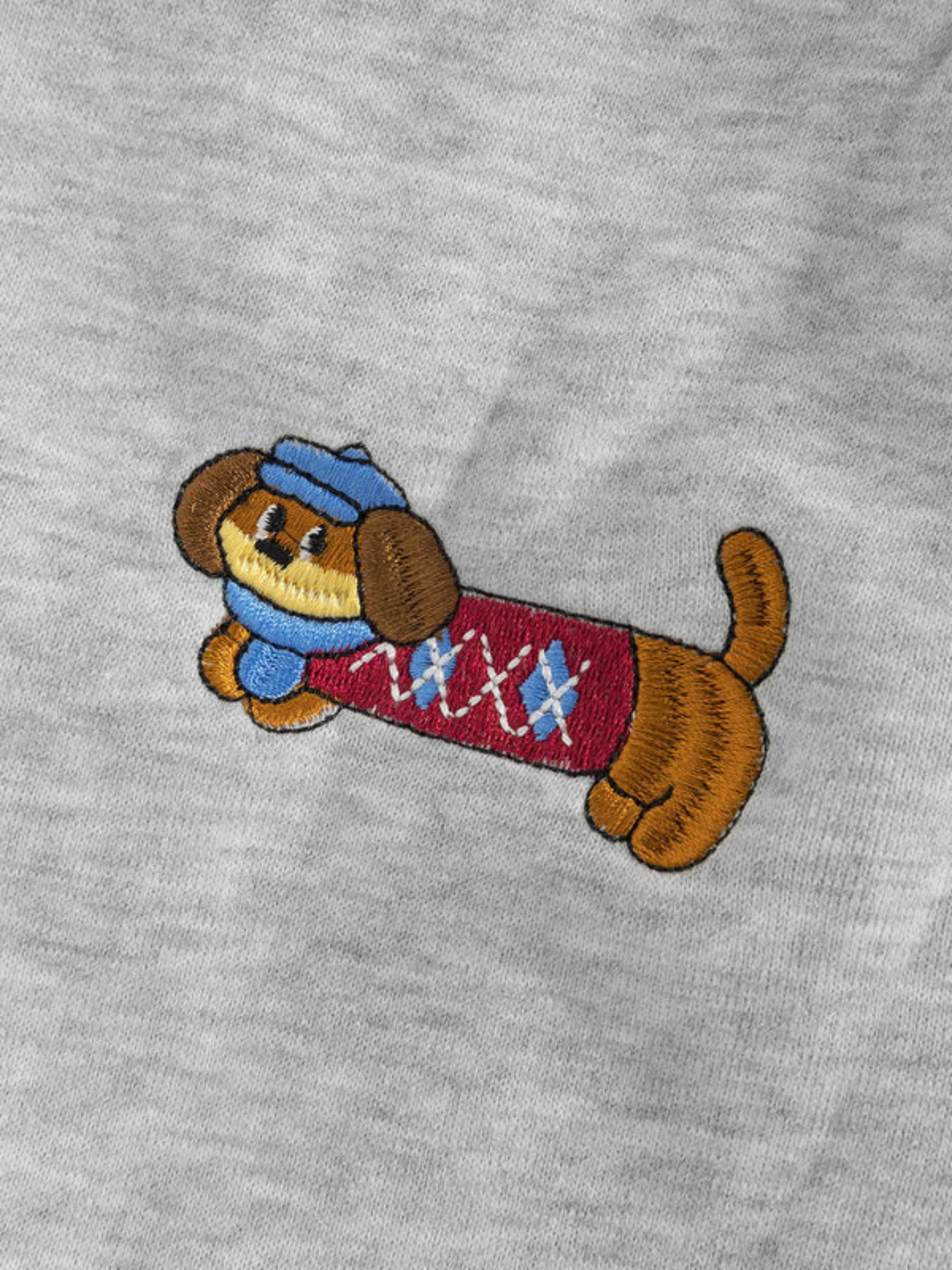Embroidered Pup Sweatpants – Barrel-Leg Cozy Lounge Fit