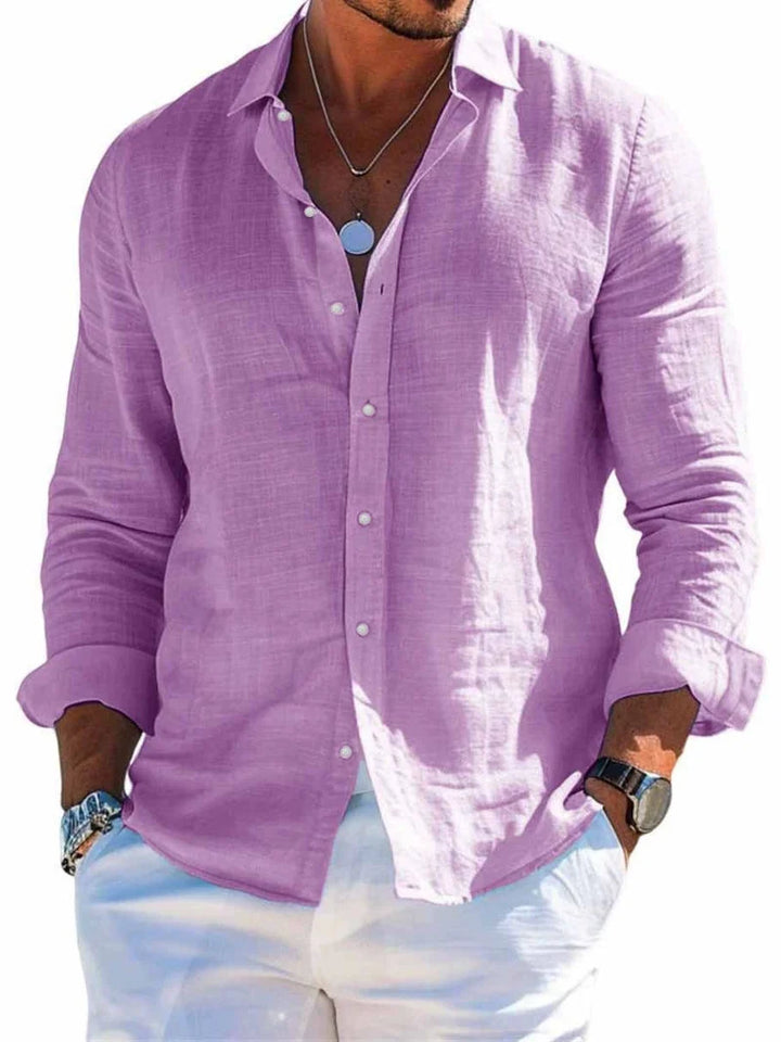 Linen Button-Up Shirt – Lightweight Casual Summer Fit