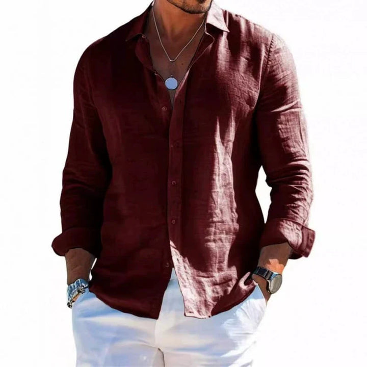 Linen Button-Up Shirt – Lightweight Casual Summer Fit