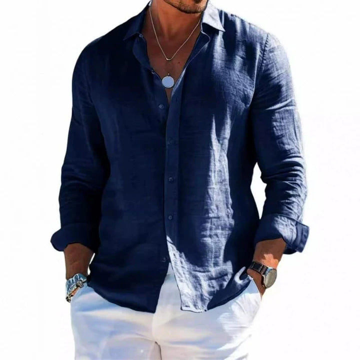 Linen Button-Up Shirt – Lightweight Casual Summer Fit
