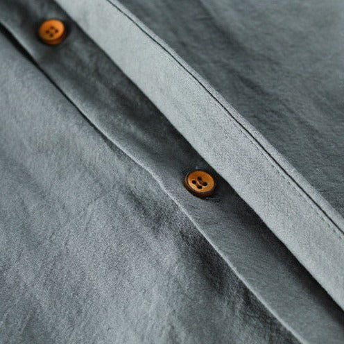 Men’s Katana Japan Style Shirt – Stand Collar Button-Up Long Sleeve Top