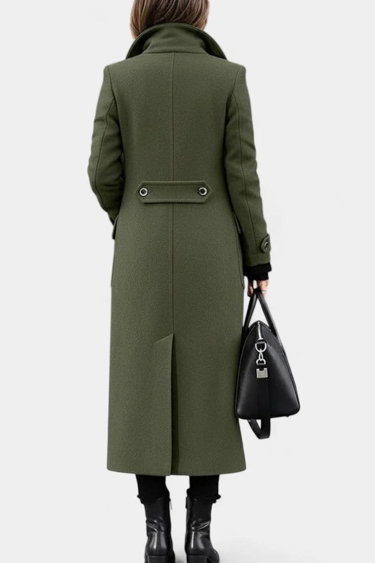 Double-Breasted Long Coat – Timeless Tailored Winter Style