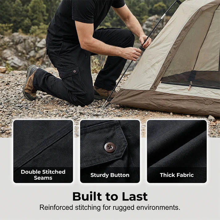 Cotton Cargo Pants – Tactical Multi-Pocket Casual Utility Trousers