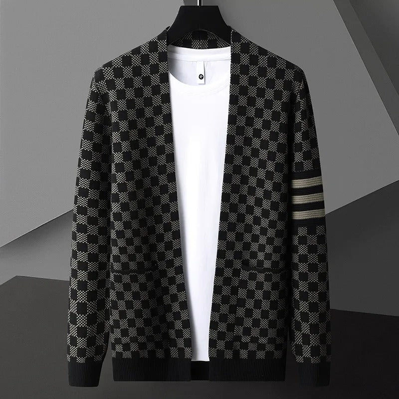 Maxwell's Checkered Charm Cardigan