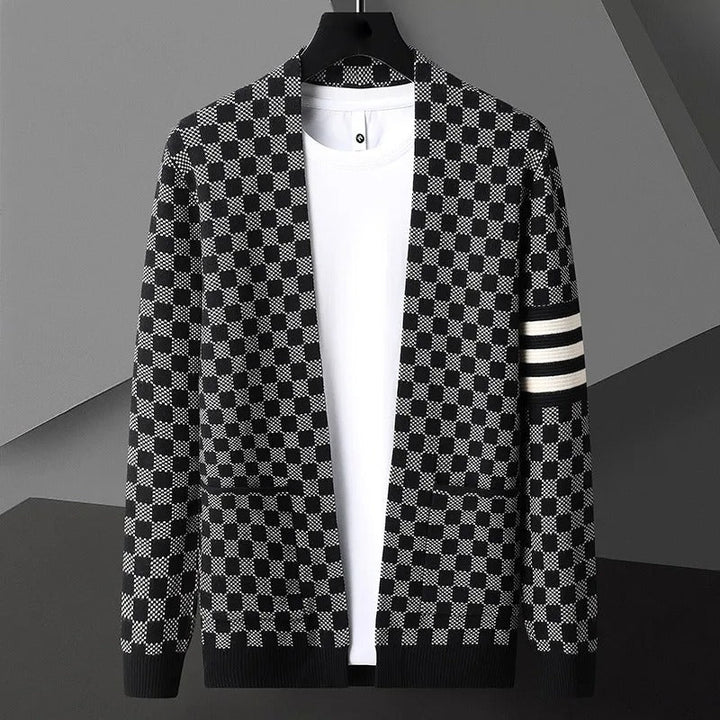 Maxwell's Checkered Charm Cardigan