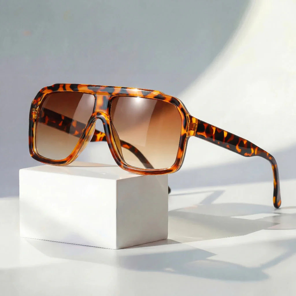 Retro Sunglasses – Oversized Square Fashion Eyewear