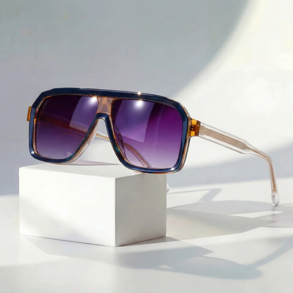 Retro Sunglasses – Oversized Square Fashion Eyewear