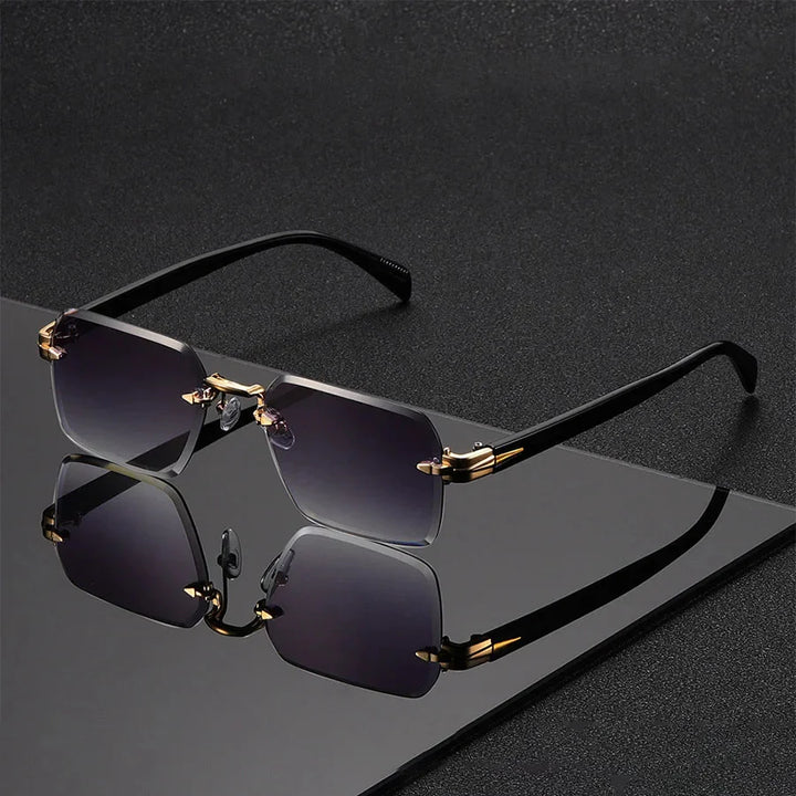 Rimless Shades – Lightweight Square Sunglasses