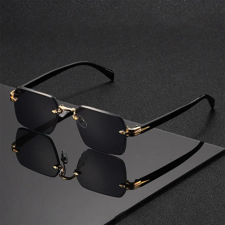 Rimless Shades – Lightweight Square Sunglasses
