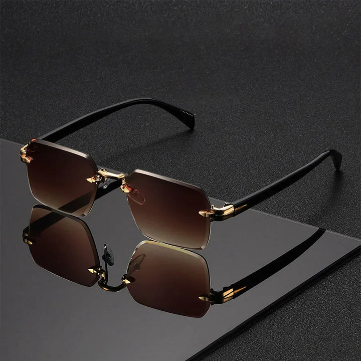 Rimless Shades – Lightweight Square Sunglasses